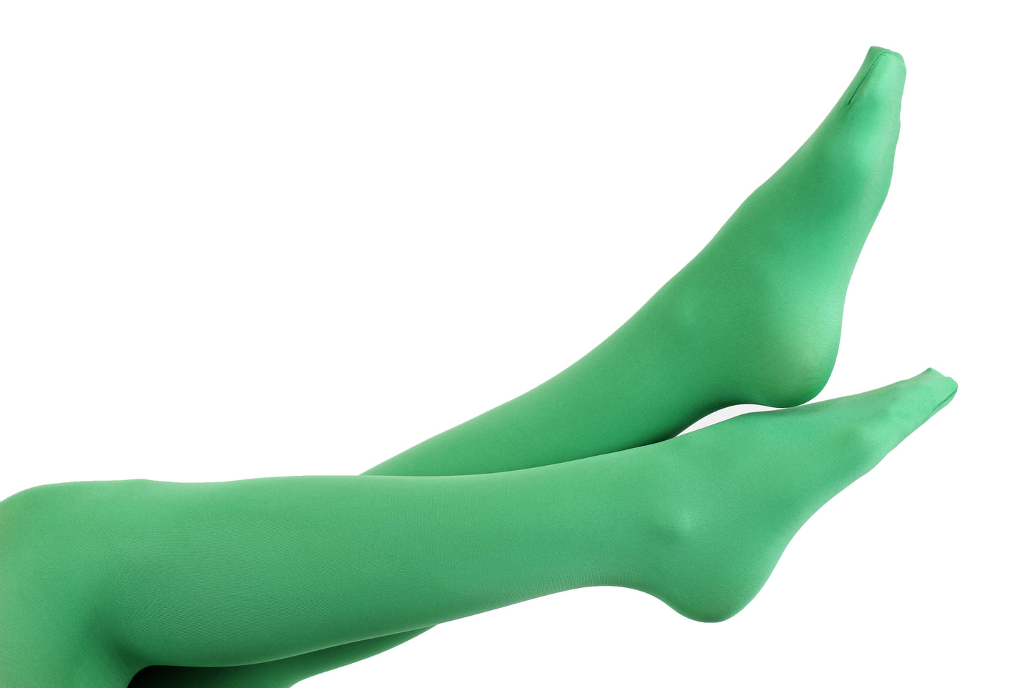 Green tights 40 den semi sheer biodegradable Aloe Vera hosiery ladder free tights