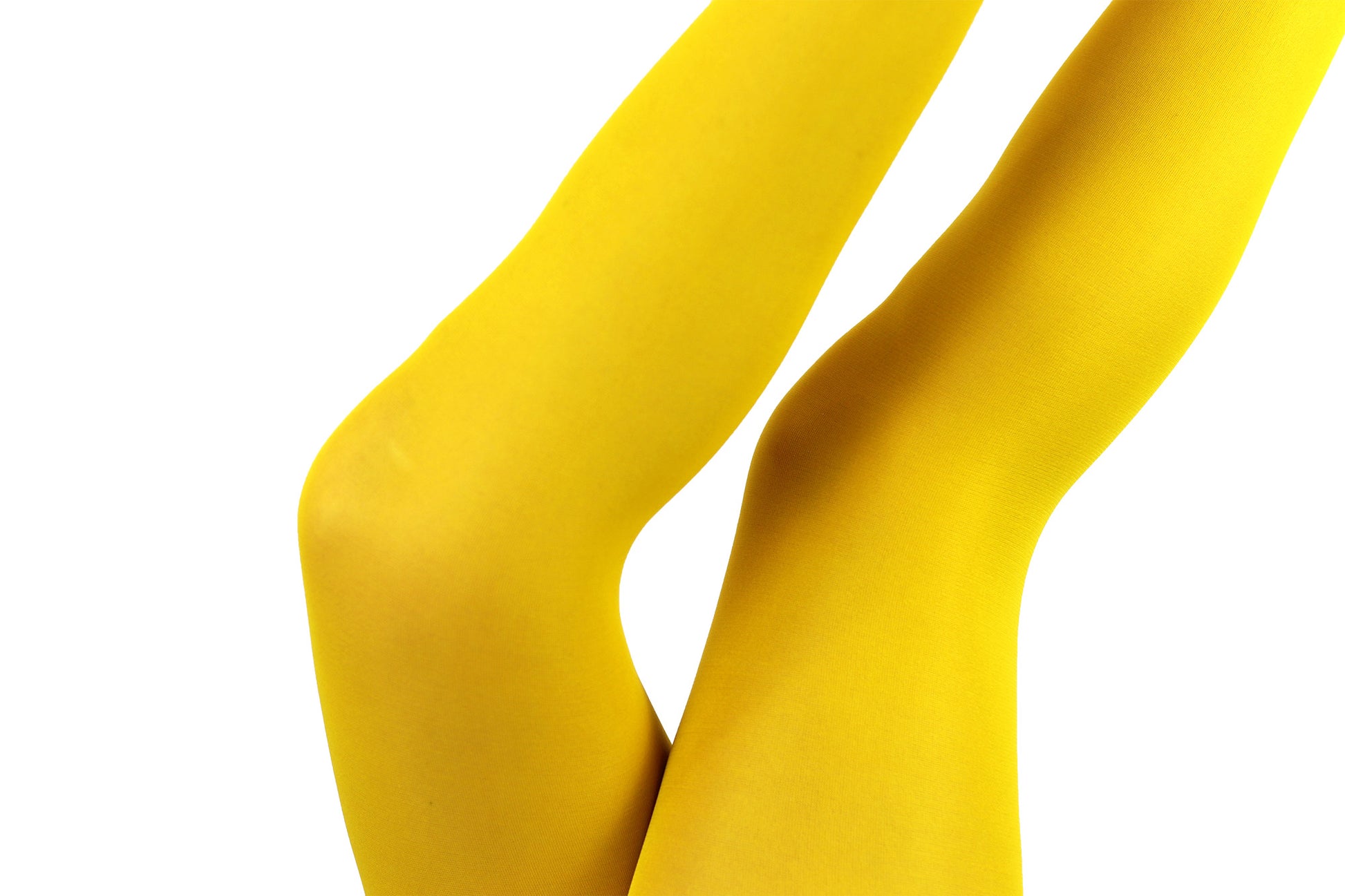 Yellow tights 40 den semi sheer biodegradable Aloe Vera hosiery ladder free tights
